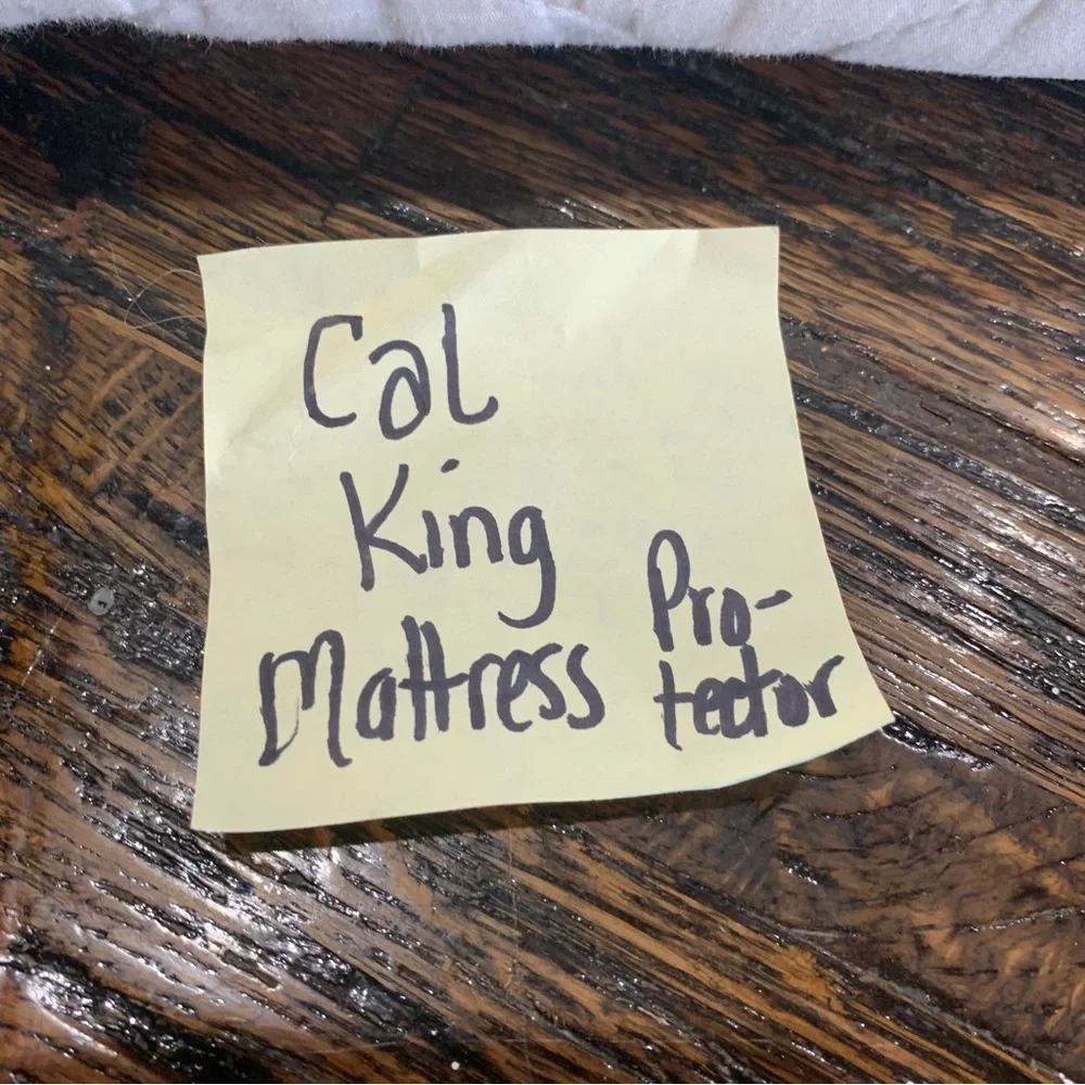 Target brand white Cal King Mattress Protector with elastic anti slip